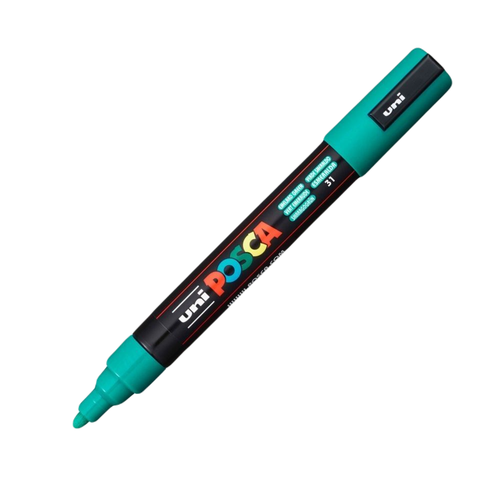 varvimarker_uni_posca_pc5m_1.8-2.5mm_smaragd_roheline_3-2 Värvimarker UNI Posca PC5M 1.8-2.5mm smaragd roheline - Image 1
