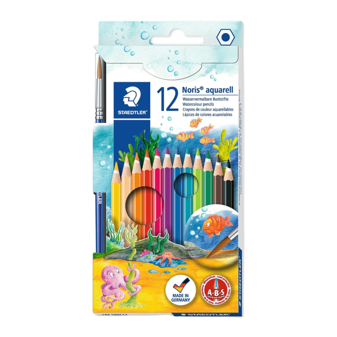 varvipliiatsid_staedtler_noris_aquarell_12_varvi_0-12 Akvarellpliiatsid STAEDTLER Noris 12 värvi - Pilt 1