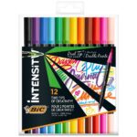 Viltpliiatsid BIC Intensity kahe otsaga 12 värvi