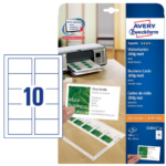 Visiitkaart AVERY ZWECKFORM 85x54mm 200g mikroperf.-ga 10 lehte matt valge