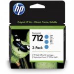 HP 712 3-pack (3ED77A) Ink Cartridge, Cyan