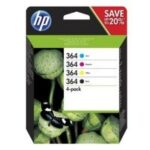 HP 364 4-Pack (N9J73AE) Ink Cartridge Multipack, C/M/Y/BK