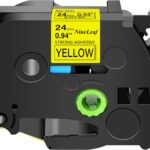 Kleepkirjalint/markeerimislint BROTHER Strong TZE-S651 24mm must/kollasel analoog