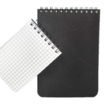 Märkmeplokk spiraalköites ülevalt A7 ruuduline SMLT 60 lehte plastkaaned must