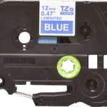 Kleepkirjalint/markeerimislint BROTHER TZE-535 12mm valge/sinisel analoog