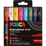 Värvimarker UNI Posca PC-1M 0,7mm 8 värvi komplekt