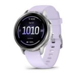 Garmin Venu 4 Smart Watch 41 mm Silver / Periwinkle Silicone Band