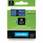 Dymo 45016 (S0720560) Label Tape 12mm x 7m, Black on Blue