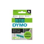 Dymo 45019 (S0720590) Label Tape 12mm x 7m, Black on Green