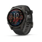 Garmin Fenix 8 Smart Watch 43 mm AMOLED Sapphire,Carbon grey Ti.,Black/Pebble grey silicone band