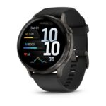 Garmin Venu 4 Smart Watch 45 mm Slate / Black Silicone Band