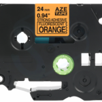 Kleepkirjalint/markeerimislint BROTHER Strong Fluorescent TZE-SB51 24mm must/oranžil analoog
