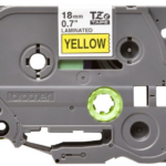 Kleepkirjalint/markeerimislint BROTHER TZE-641 18mm must/kollasel analoog