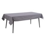 Laudlina LINEN 136x220cm, hall ruut, 100% linane, kangas 120