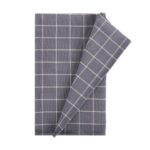 Linik LINEN 43x170cm, hall ruut, 100% linane, kangas 120