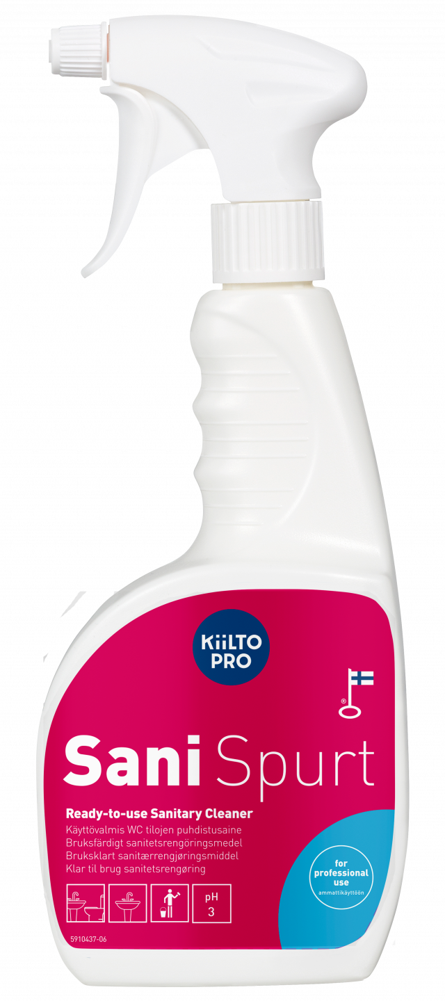 sanitaarpuhastusaine_kiilto_pro_kiilto_sani_spurt_750ml Puhastusaine sanitaarruumidele KIILTO Pro Sani Spurt nõrgalt happelne 750ml - Image 1