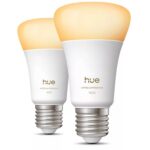 Philips Hue White Ambiance A60, E27, 2 tk, valge - Nutivalgusti