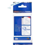 Kleepkirjalint/markeerimislint BROTHER TZE-FA3 12mm x3m valge/tumesinine