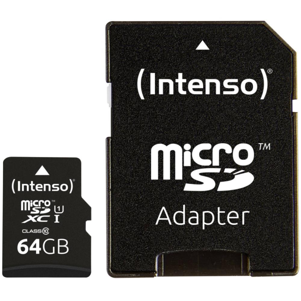 lko-3433490-lk-0-43e4c8e5-49d0-4607-a03e-f788e80511e9-30 MEMORY MICRO SDXC 64GB C10/W/ADAPTER 3433490 INTENSO - Pilt 1