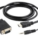 CABLE HDMI-VGA +3.5MM/3M A-HDMI-VGA-03-10 GEMBIRD