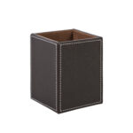 Pliiatsitops WALTER 9x9xH11,5cm, tumepruun, kunstnahk