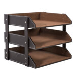 Dokumendiriiul WALTER 28x35xH27cm, pruun, kunstnahk