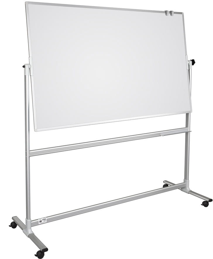Valge tahvel ratastel 2000x1200mm kahepoolne ümber telje pöörlev lakitud pind 2x3 - Pilt 1