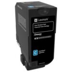 Lexmark 74C2SC0 Toner Cartridge, Cyan