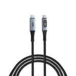 Verbatim 31848 Sync & Charge Cable USB-C to USB-C 100W 480Mbps 120cm, Power Display, Grey/Black