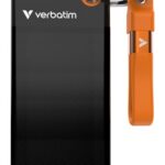 Verbatim 32193 Pocket SSD Drive 1TB, USB-C 3.2 Gen 2, M.2, up to 1000MB/s, Black/Orange