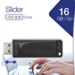 Verbatim 98696 Slider USB Flash Drive 16GB, USB-A 2.0, Black