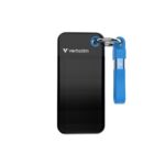Verbatim 32195 Pocket SSD Drive 2TB, USB-C 3.2 Gen 2, M.2, up to 1000MB/s, Black/Blue