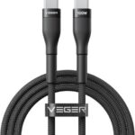 Veger Cable USB-C to USB-C PD 20V 5A 100W CC05 1.5m, Black