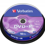Verbatim 43498 DVD+R AZO 4.7GB 16X Matt Silver Surface Discs (10 pcs/Pack)