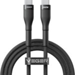 Veger Cable USB-C to USB-C PD 48V 5A 240W CC03 1.5m, Black