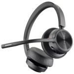 Poly Voyager 4320 UC Stereo Wireless Headset, Bluetooth, USB-A,+BT700 dongle, +Charging Stand, Black