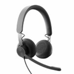 Logitech Zone Wired MS Teams Wired Headset, USB-C/USB-A, Graphite