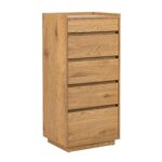 Kummut SACHA 50x40xH109cm, tammedekooriga melamiin