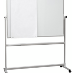 Valge tahvel ratastel kahepoolne 1800x1200mm valge/valge ümber telje pöörlev E3 keraamiline läikiv pind