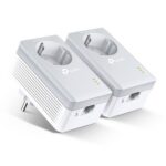 TP-Link TL-PA4010P KIT AV600 Passthrough Powerline 600 Starter Kit Adapter Kit