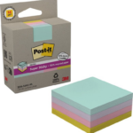 Märkmekuup 76x76mm POST-IT Super Sticky Recycled pastelsed värvid 276 lehte