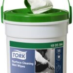 Surface Cleaning Wet Wipes TORK 190594, kibirėlyje, 58 pcs., 27 x 27 cm, white