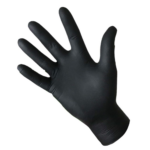 Kummikindad/nitriilkindad puudrita BaltLine S mustad 100tk