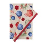 Linik CHRISTMAS NEW 43x116cm, jõuluehted, 50% puuvill, 50% polüester, kangas 576